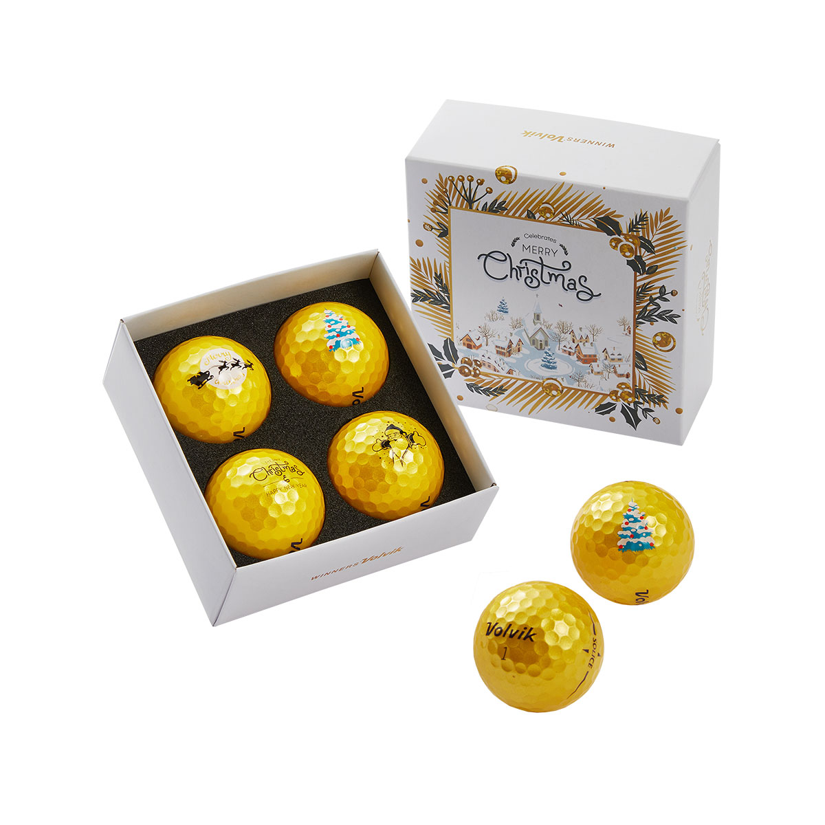 Volvik X-Mas Box 4x Solice gold ball 209.000187_1